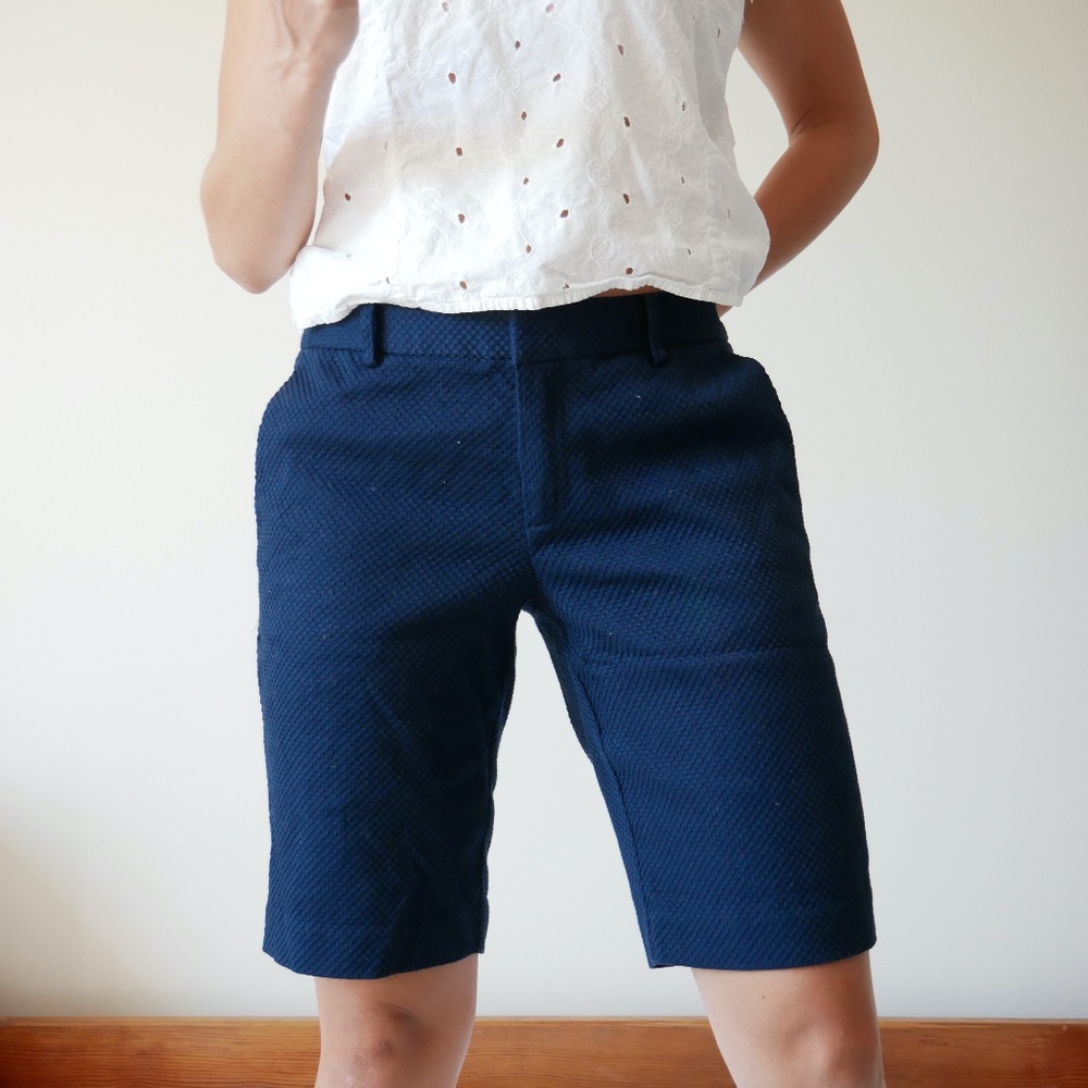 Navy Blue Bermuda Shorts